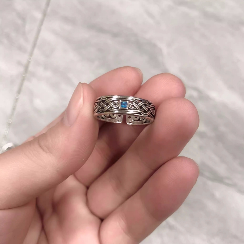 المشتري 925 فضة الأزواج خاتم أ - مراجعة Ethnic Modern Fashion وسعره